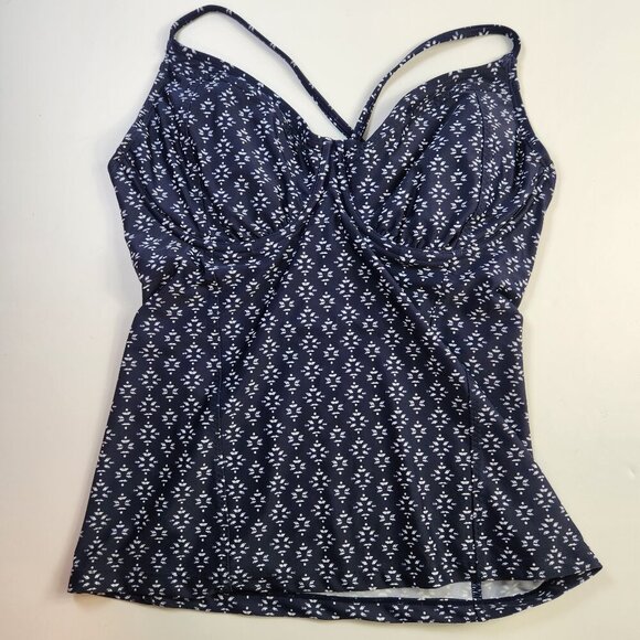Athleta Taza Kaimana Tankini TOP Size 38D/DD Swim - Picture 2 of 11